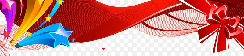 红色banner装饰素材
