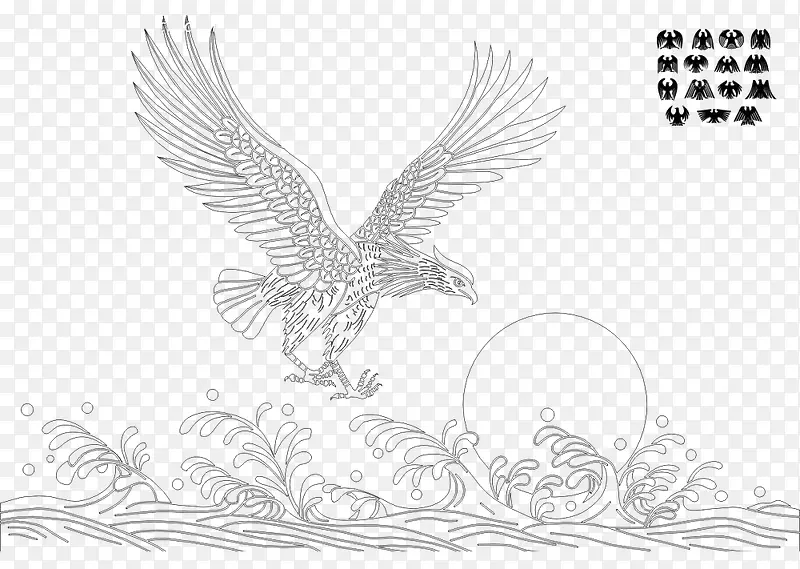 手绘飞鹏