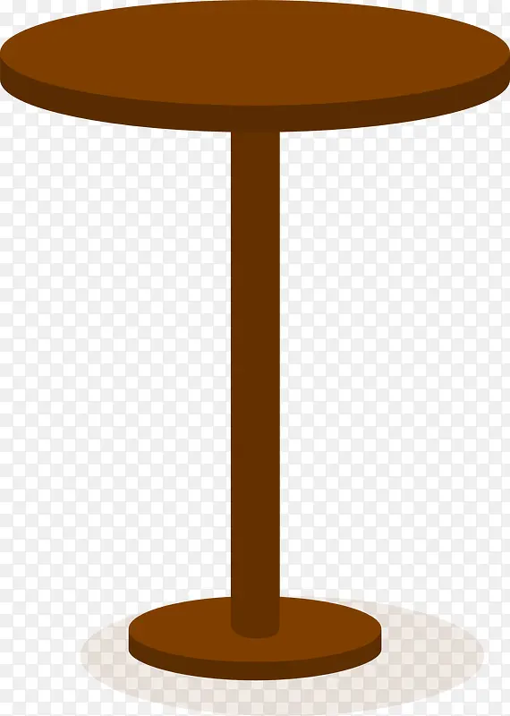 褐色圆桌