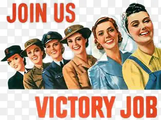 二战微笑妇女海报