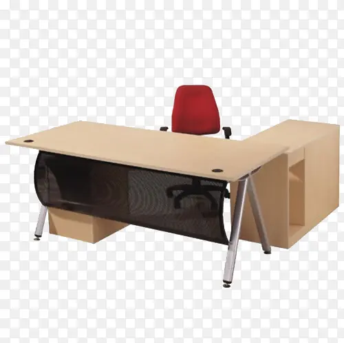 一张木制的办公桌