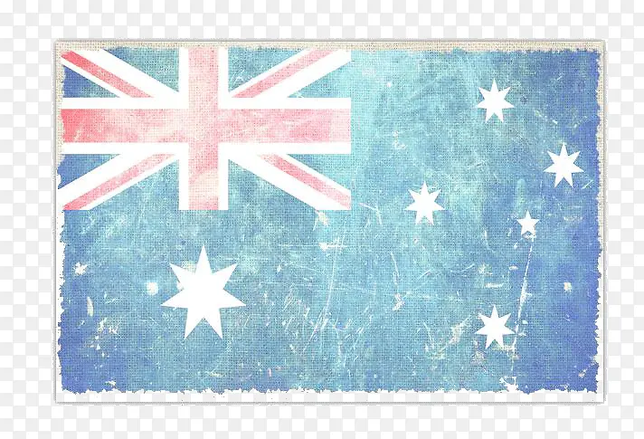 破旧的澳洲国旗