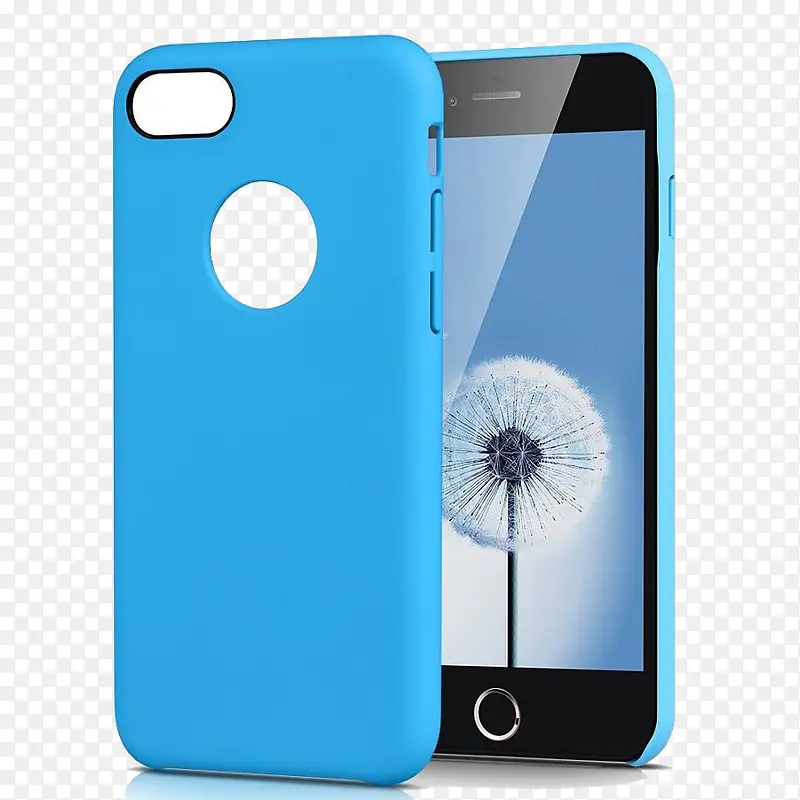 蓝色硅胶iphone7手机壳