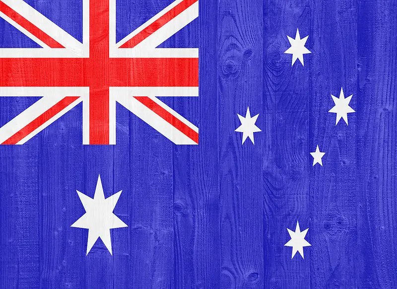 画在木板上的澳洲国旗