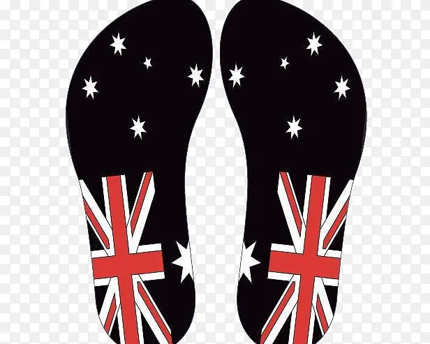 黑色澳洲国旗鞋垫