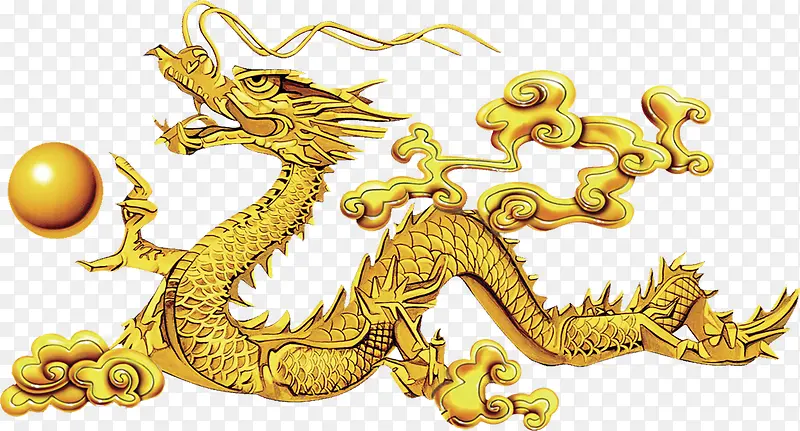中国风龙纹立体插图