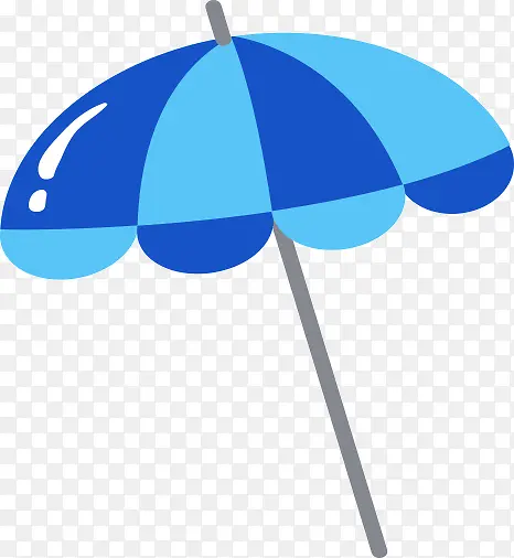 蓝色太阳伞