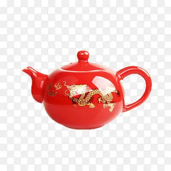 红金龙 陶瓷茶壶