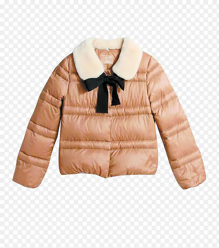 金粉色羽绒服
