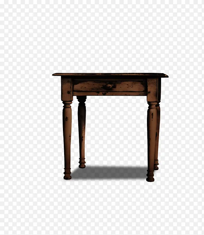 复古棕色桌子