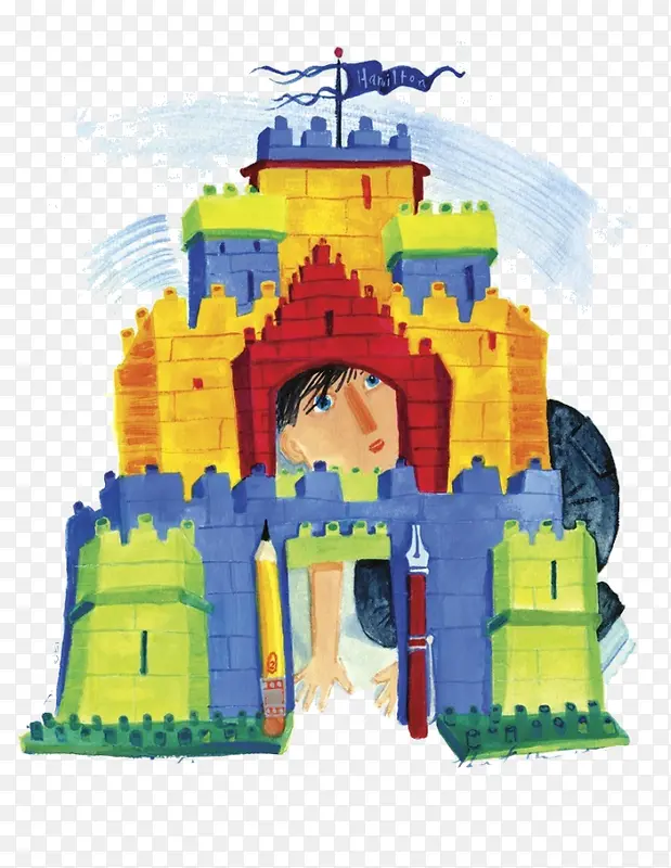卡通彩色城堡