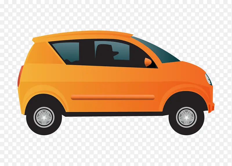 橙色矢量汽车