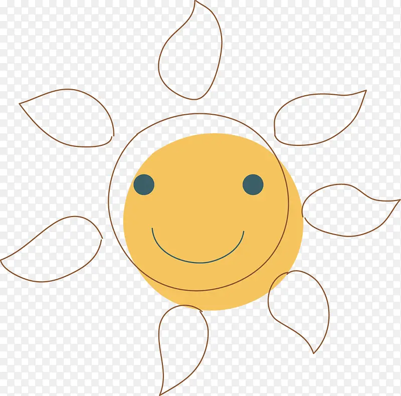 手绘太阳矢量