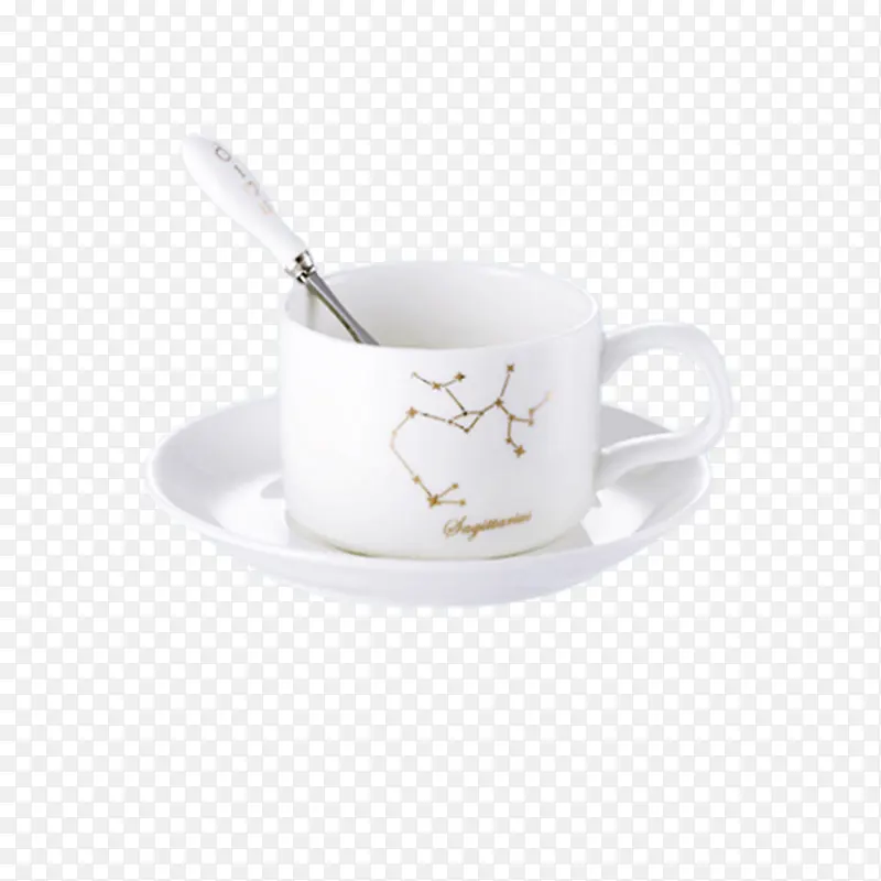 白瓷咖啡杯碟子