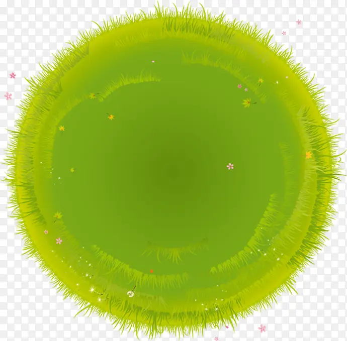 绿色环保草地圆形设计