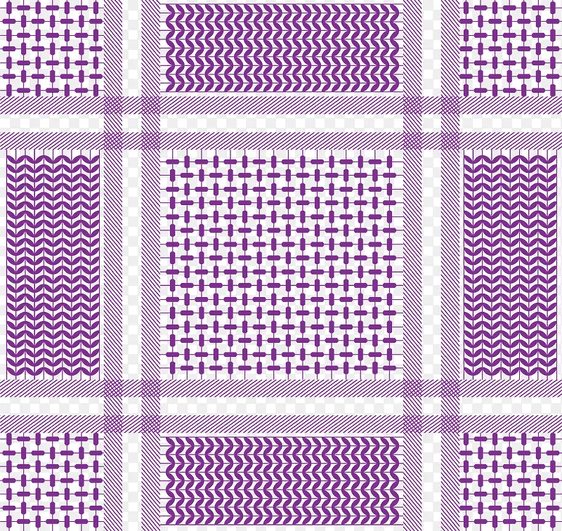 紫色几何花纹头巾