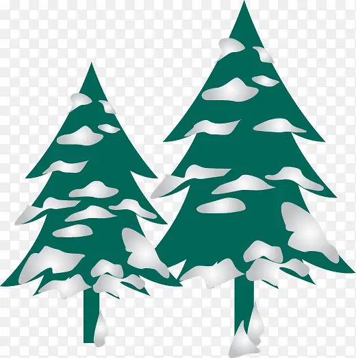 矢量绿色圣诞树