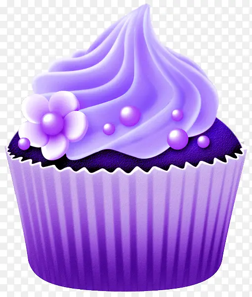 紫色奶油小蛋糕
