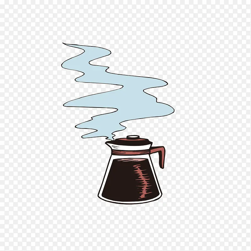 咖啡壶子图形飘香