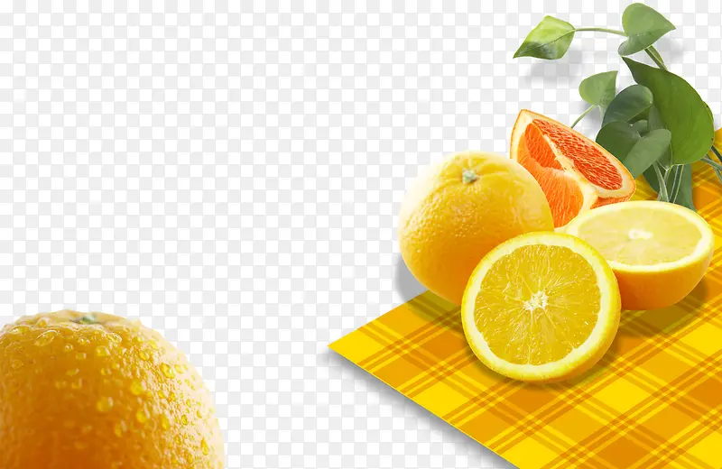 垫子上的柠檬