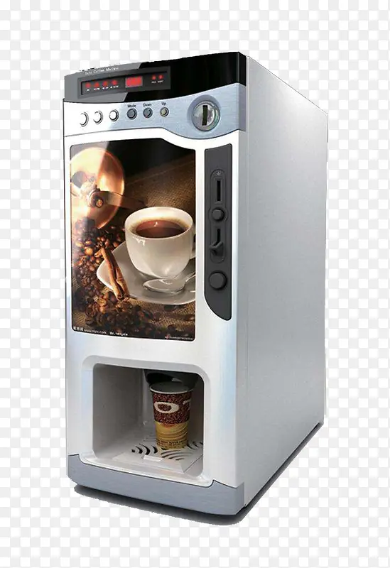 白色咖啡自动售货机