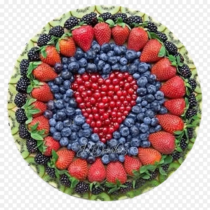 水果拼盘爱情爱心