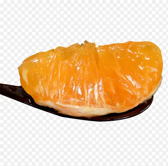 一片新鲜的橘子肉