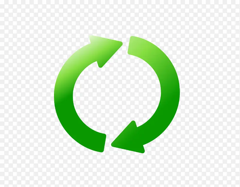 绿色矢量循环箭头图