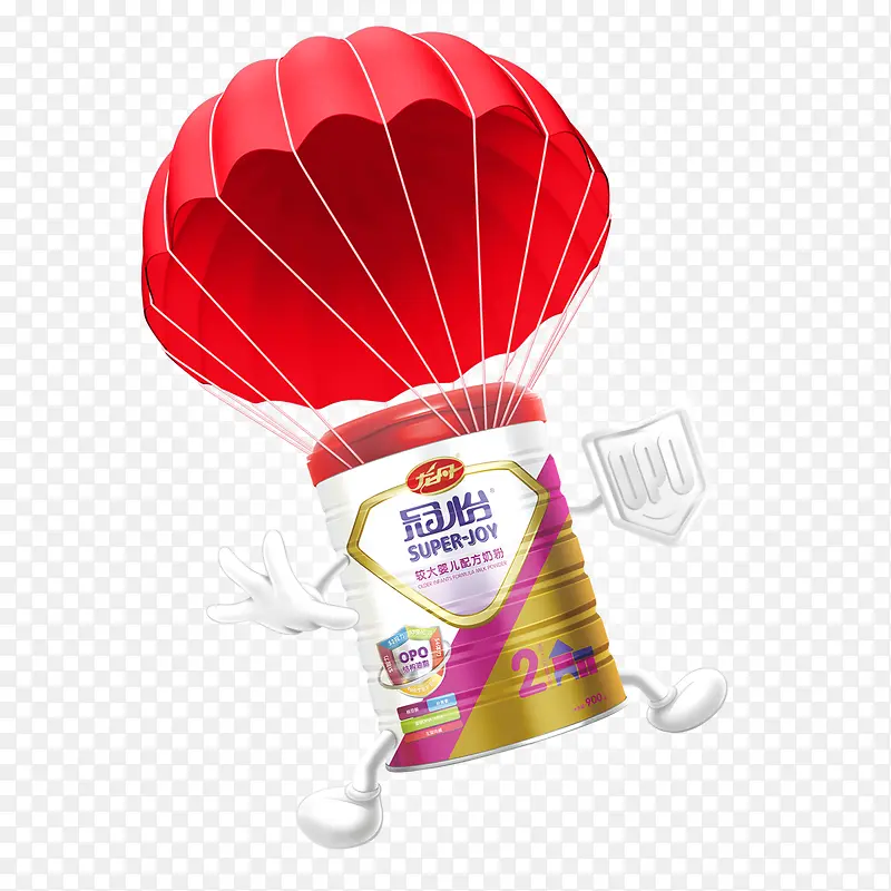 降落伞红色可爱冠怡澳洲奶粉