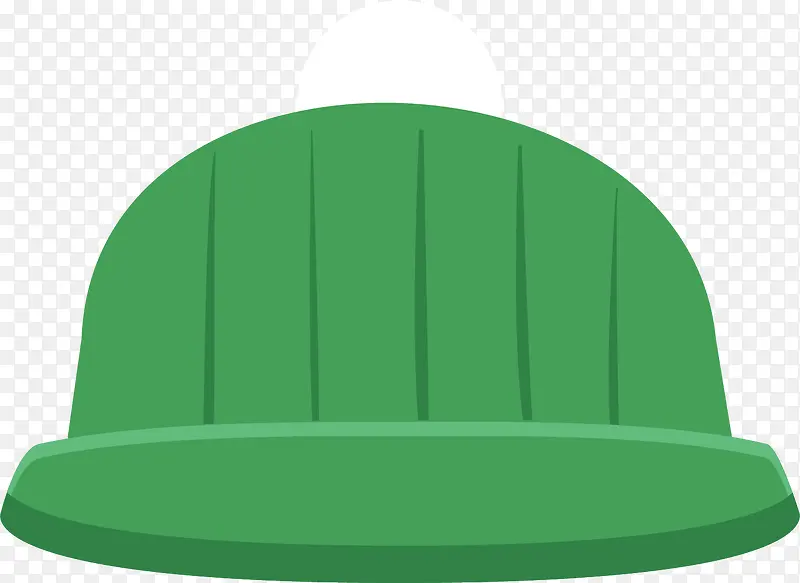 绿毛线旅游帽