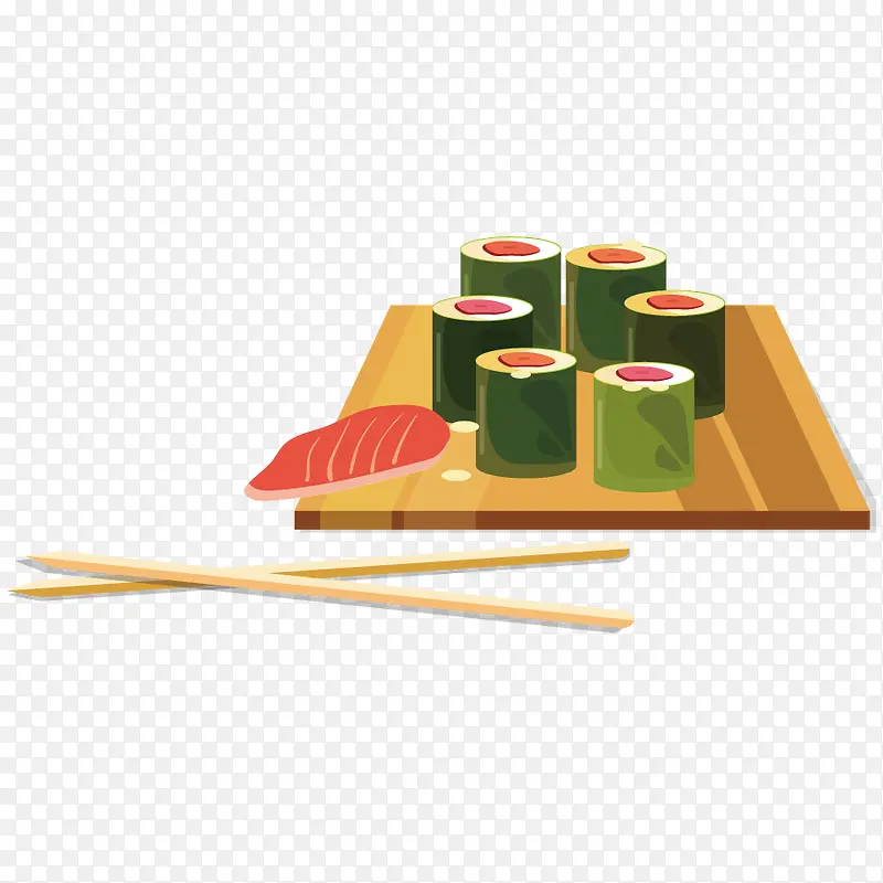 矢量寿司食物