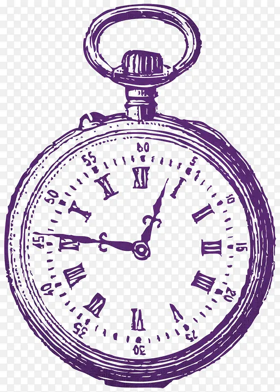 紫色钟表