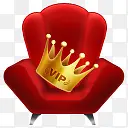 vip服务图标红色椅子