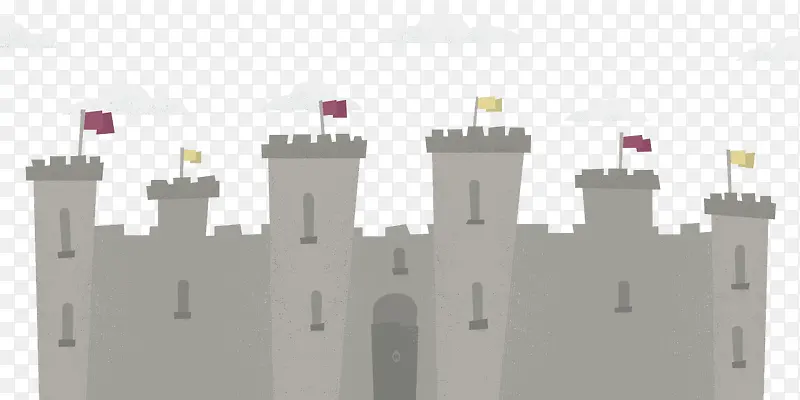 扁平化卡通城堡