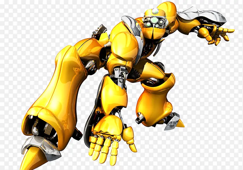 黄色金属机器人