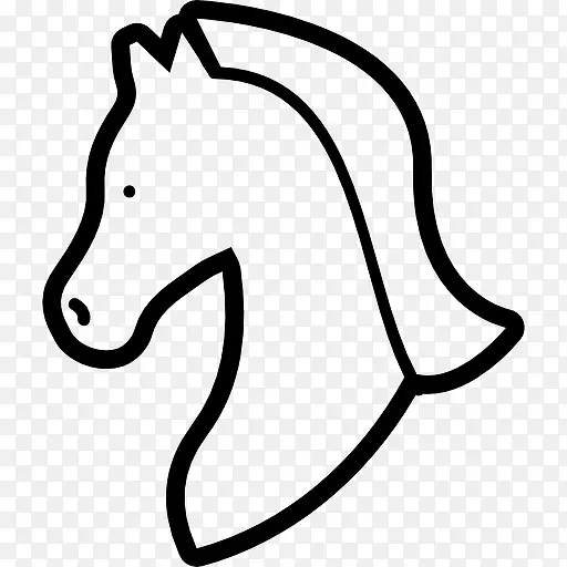 马的头部轮廓面对左图标