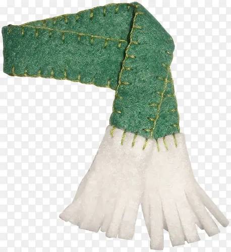 漂亮的绿色围巾PNG免抠素材