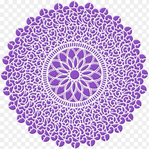 紫色圆形花纹拼凑