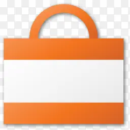 橙色购物袋图标