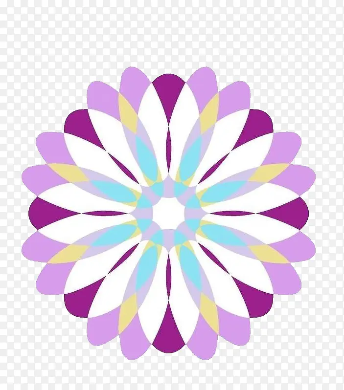 紫色几何图案花