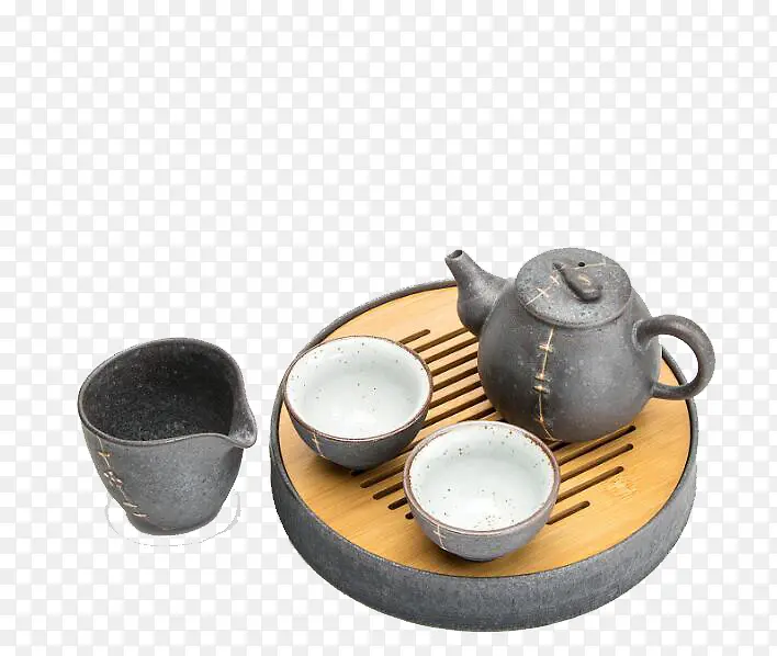 一壶两杯旅行茶道手工陶瓷