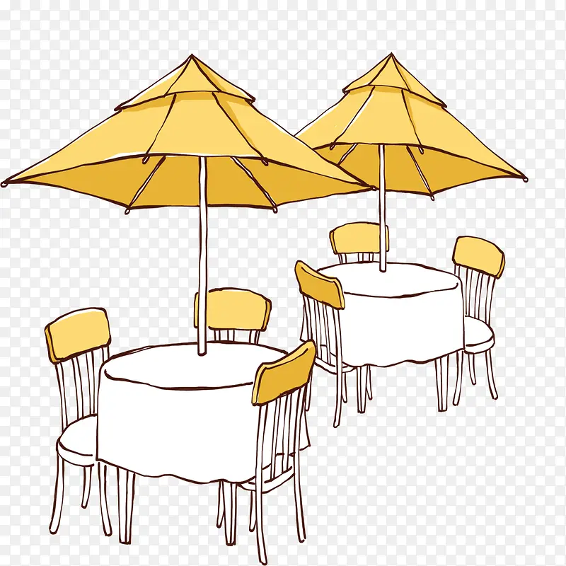 黄色街边棚子