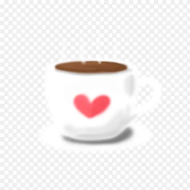 卡通咖啡杯心标志