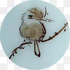 可爱手绘鸟儿陶瓷花纹