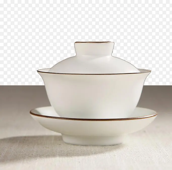 白色茶具盖碗