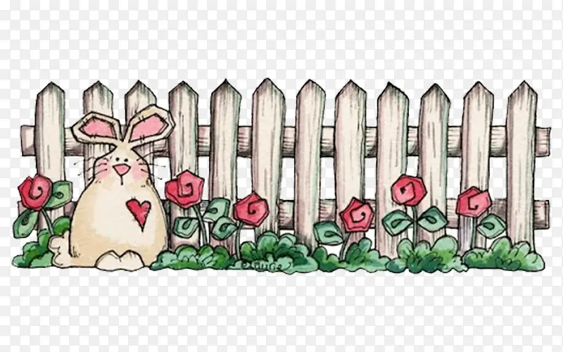 栅栏和小兔子