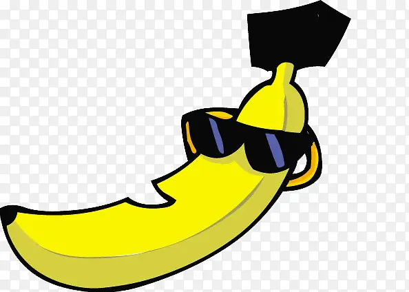 卡通戴眼镜香蕉