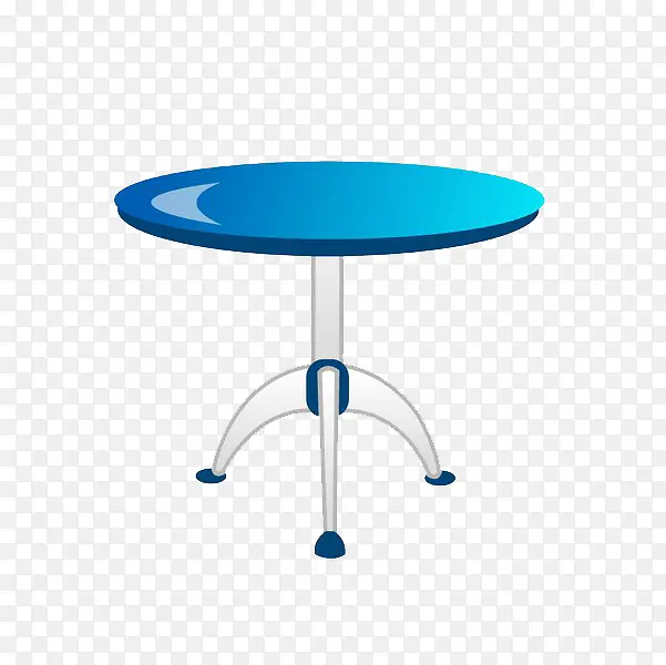 蓝色小圆桌