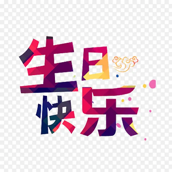 生日快乐艺术字