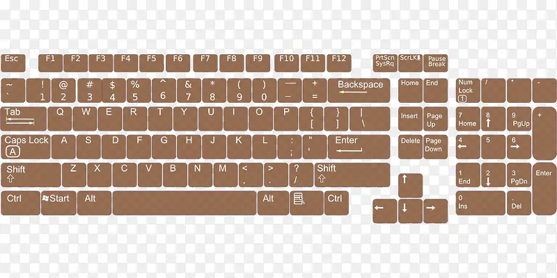 棕色键盘